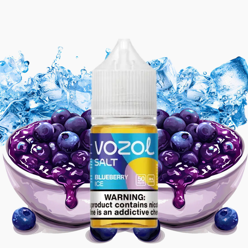 سالت نیکوتین وزول بلوبری یخ Vozol Blueberry ice 30ML